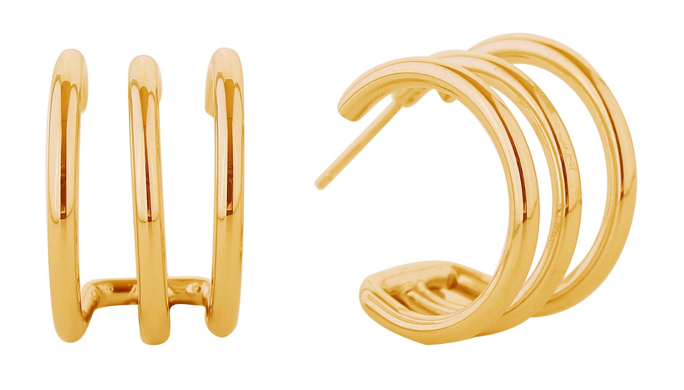 Triple Circle Post Earrings