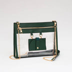 Clear Crossbody Bag With Sunglasses Holder