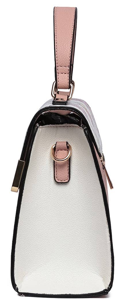 Colorblock Top Handle/Crossbody Bag