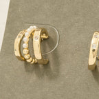 Mini Pearl Bead Hoop Earrings