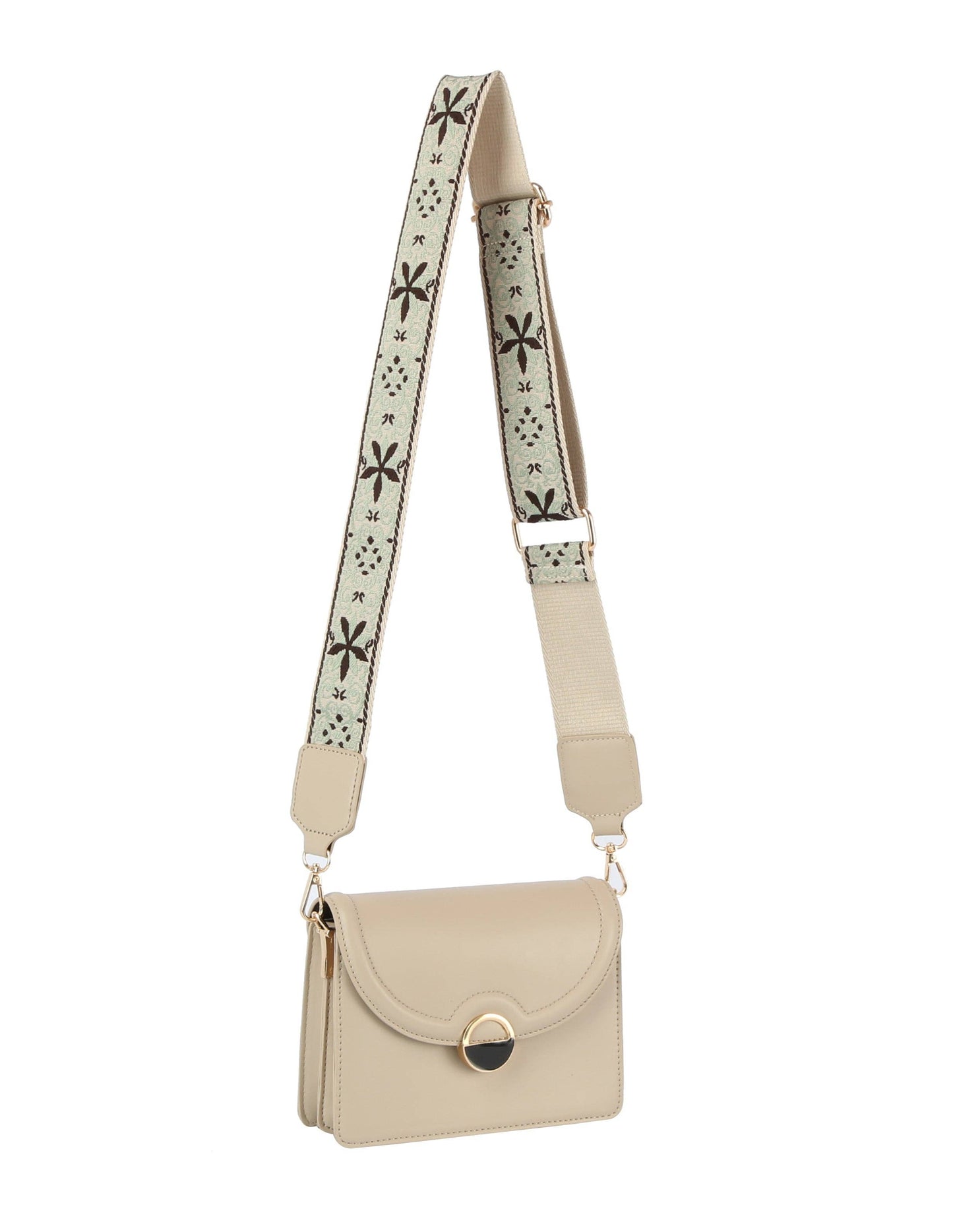 Felicia Flap Over Crossbody with Guitar Strap