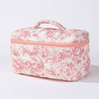 Quilted Cosmetic Bag with Handle