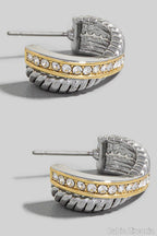 Two Tone Layered Hoop Earrings