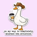 Misread the Situation Goose Sticker