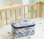 Quilted Cosmetic Bag with Handle