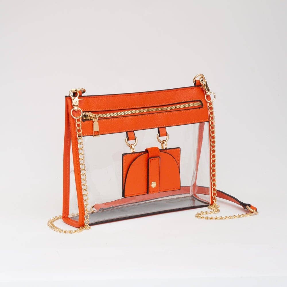 Clear Crossbody Bag With Sunglasses Holder