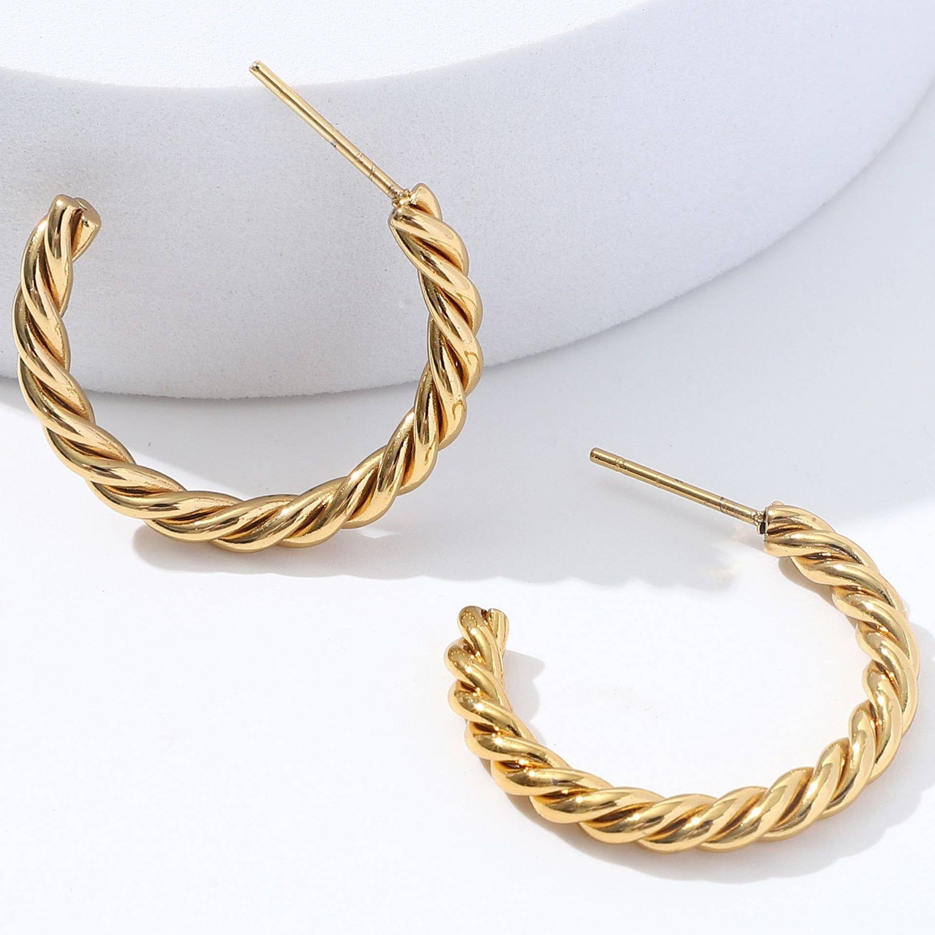 Twisted Hoop Earrings