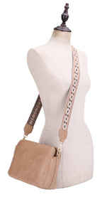 Mila 3 Compartment Crossbody Bag With Guitar Strap