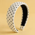 Padded Polka Dot Fabric Headband