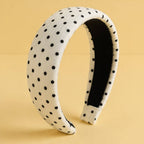 Padded Polka Dot Fabric Headband