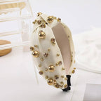 Gold Ball & Rhinestone Knot Headband