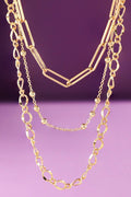 3-Layer Multi-Link Gold Necklace