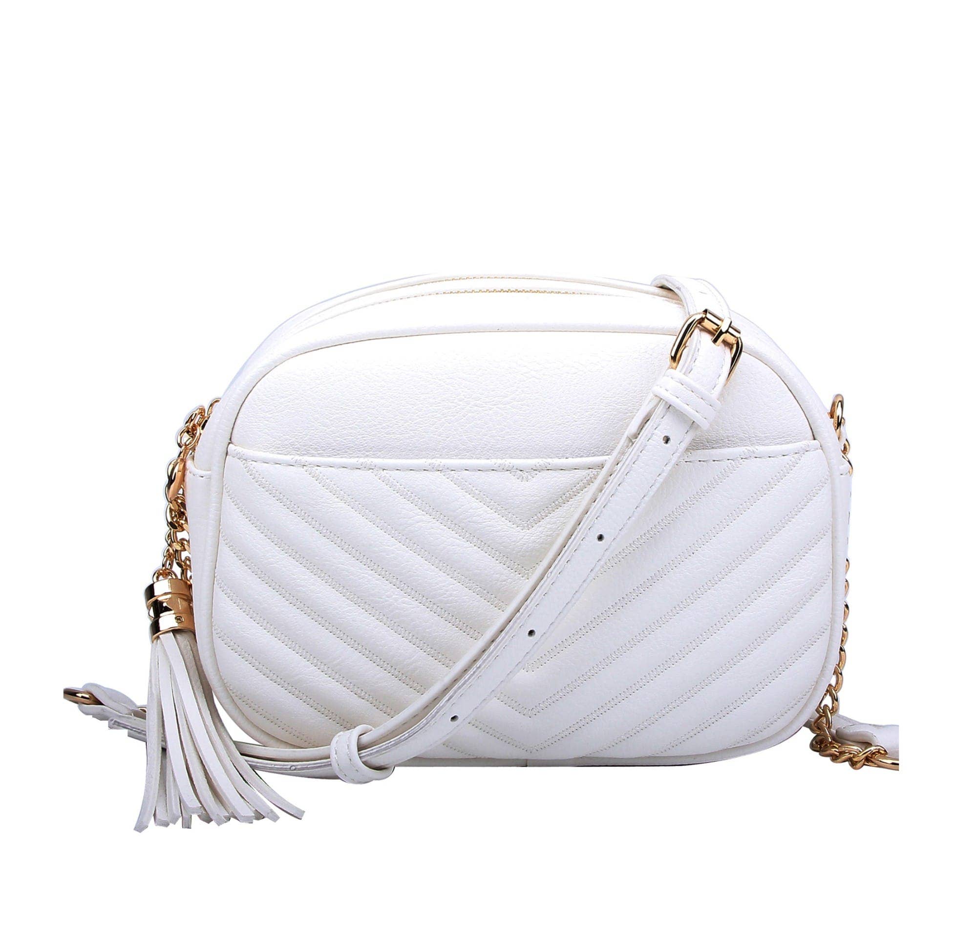 Lindsay Double Zip Chevron Crossbody Bag