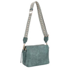 Mila 3 Compartment Crossbody Bag With Guitar Strap