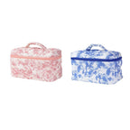 Quilted Cosmetic Bag with Handle