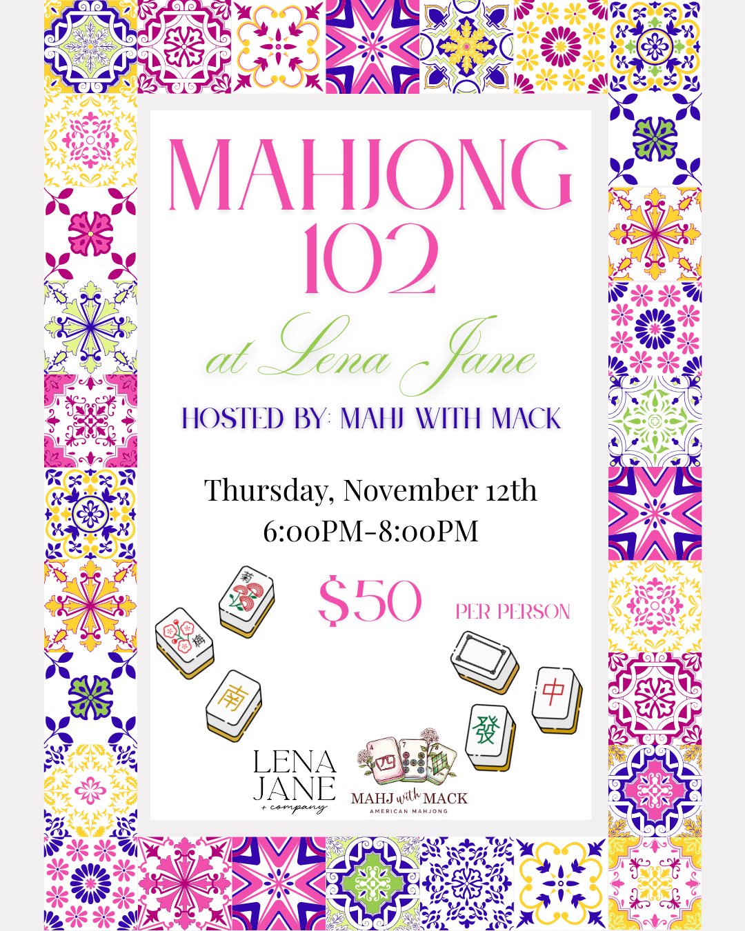 Mahjong 102 🀄️ - November 12
