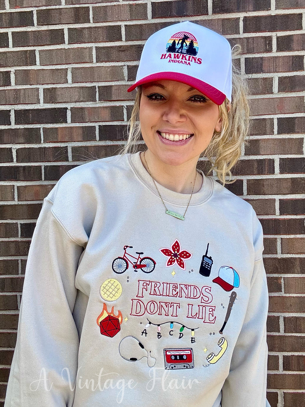 A Vintage Flair Friends Don't Lie Sweatshirt