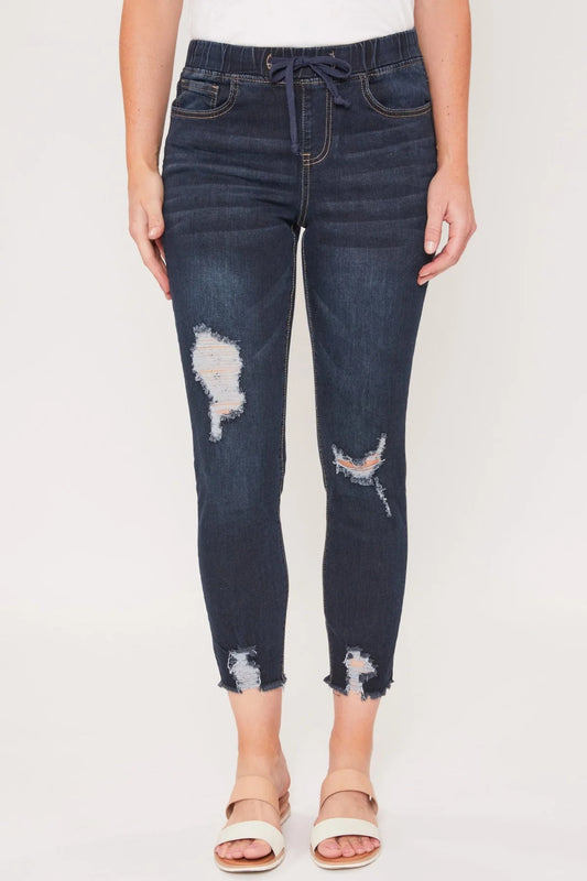 Missy Dark Wash High Rise Joggers